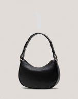 Bolso de hombro Sun Moon piel negro