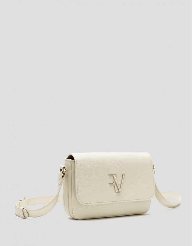 Bolso bandolera Sun piel beige