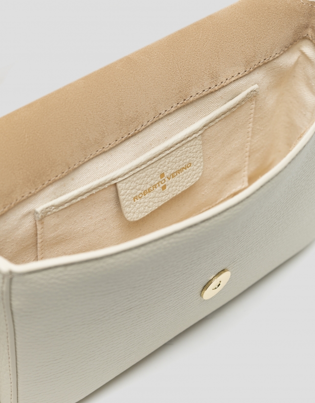 Bolso bandolera Sun piel beige