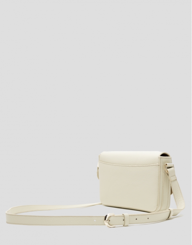 Bolso bandolera Sun piel beige