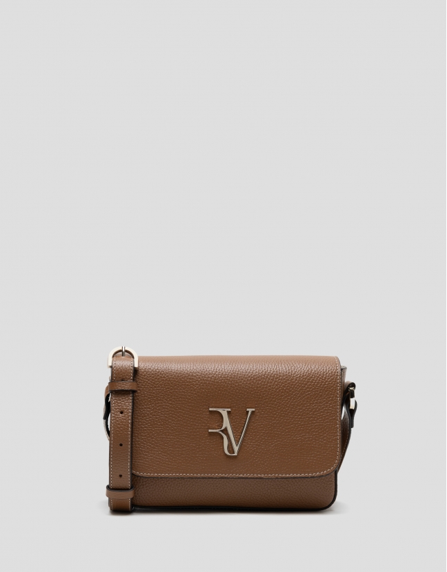 Sun camel leather shoulder bag