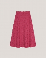 Raspberry midi fill coupé skirt with circle design