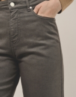 Wide grey denim trousers