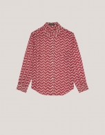 Raspberry men's shirt in flaire chiffon zigzag design