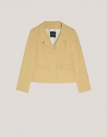 Short mustard crepe jacket