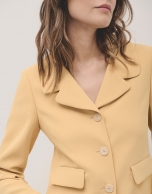 Short mustard crepe jacket