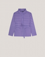 Lilac ski jacket with ecru inside