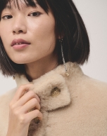 Beige fur jacket