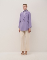 Lilac three-quarter double-faced coat