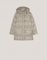 Sand-color quilted coat 