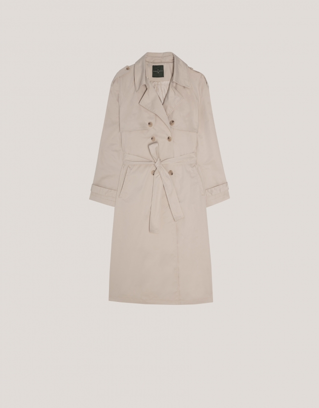 Classic beige raincoat