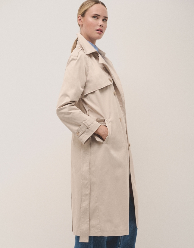 Classic beige raincoat