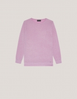 Long sleeves jumper in pink lurex