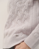 Turtleneck jumper in grey cashmere