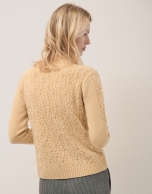 Jersey oversize punto ochos amarillo