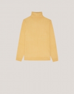 Yellow braided knitted jumper