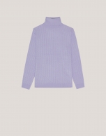 Lilac braided knitted jumper