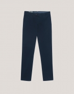 Navy blue dyed chino trousers