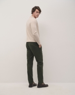 Khaki dyed chino trousers