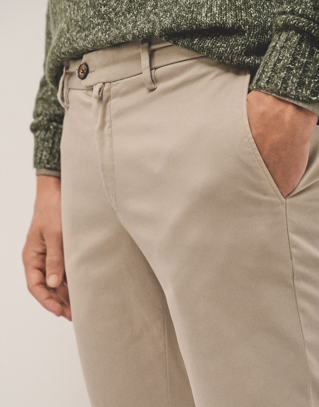 Sand dyed chino trousers