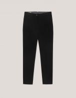 Black dyed chino trousers