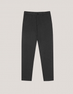 Dark grey blunt knit trousers