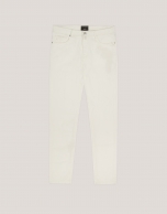 Five pocket dyed twill trousers ecru