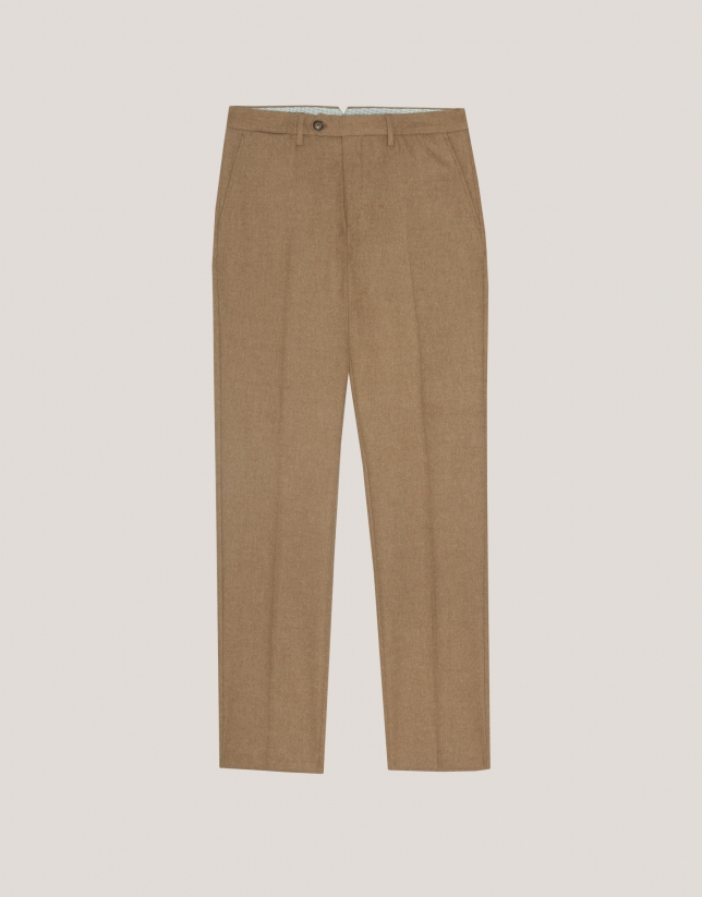 Pantalón lana camel