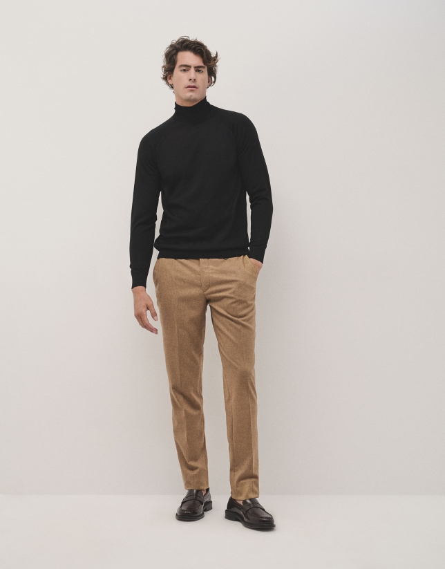 Camel wool trousers