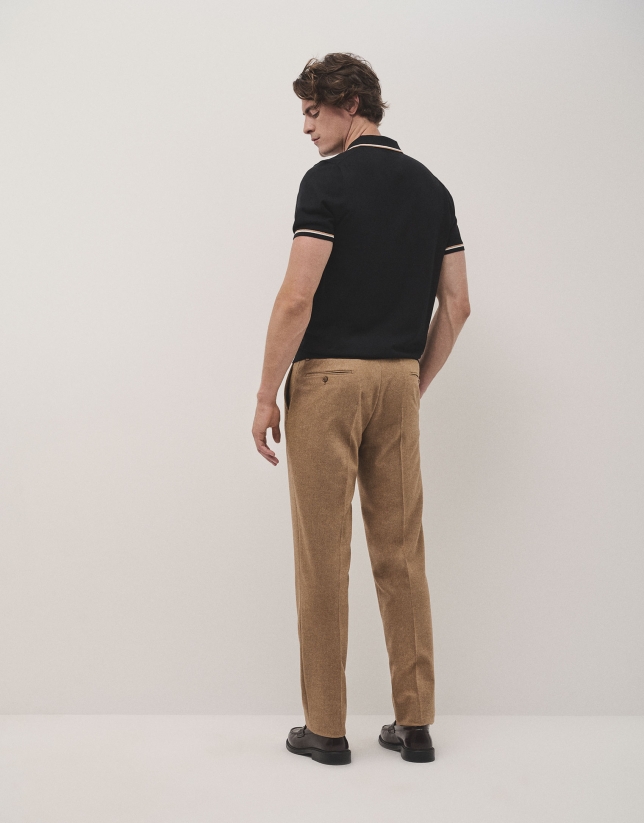 Camel wool trousers