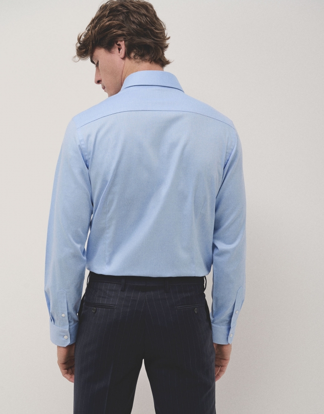 Light blue twill dress shirt