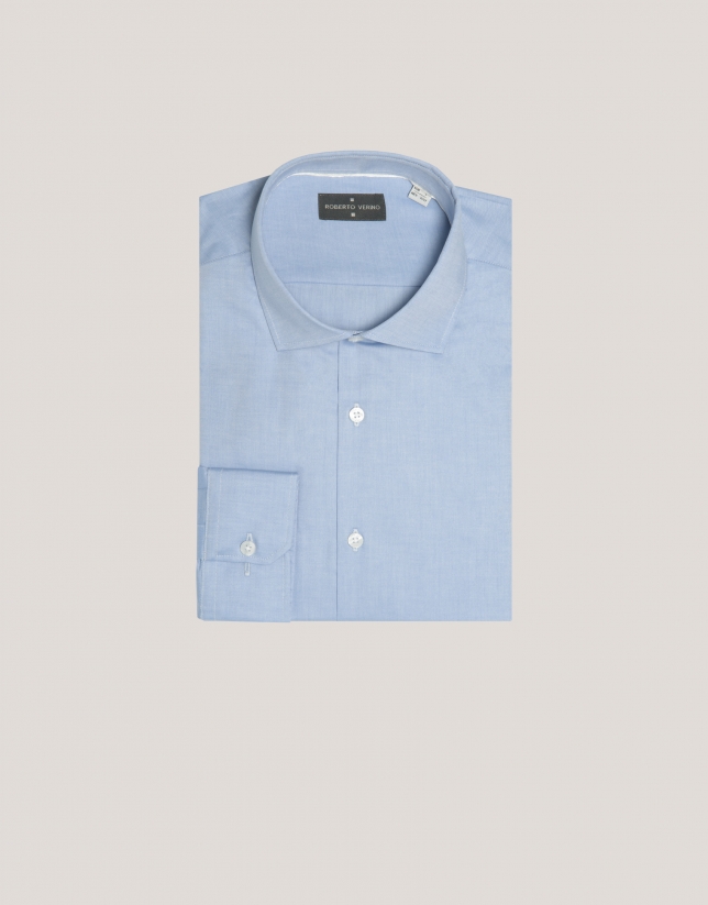 Light blue twill dress shirt