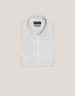 White structured slim fit dress shirt