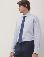 Light blue and white striped dress shirt