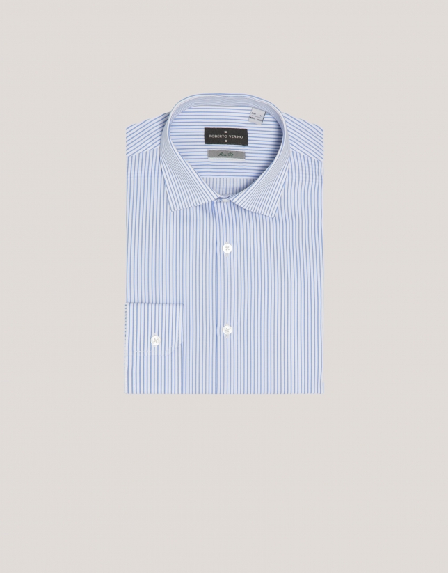 Light blue and white striped dress shirt