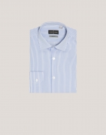 Light blue and white striped dress shirt