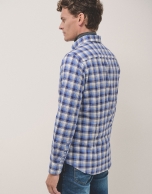 Blue checked sport shirt