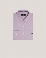 Camisa sport regular oxford malva