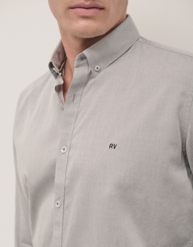 Gray Oxford sport shirt