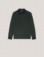 Jacquard polo shirt green/navy