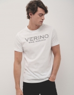 White T-shirt with grey logo