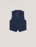 Faux dress waistcoat plain blue