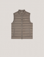 Technical padded waistcoat dark mink