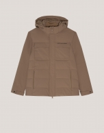 Camel quilted hooded sportswear