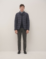 Navy blue quilted jacket