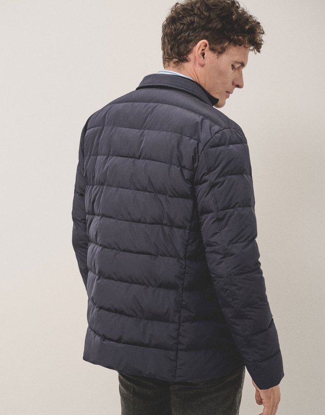 Navy blue quilted jacket