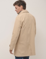 Gabardina algodón técnico beige