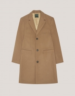 Camel wool cloth coat