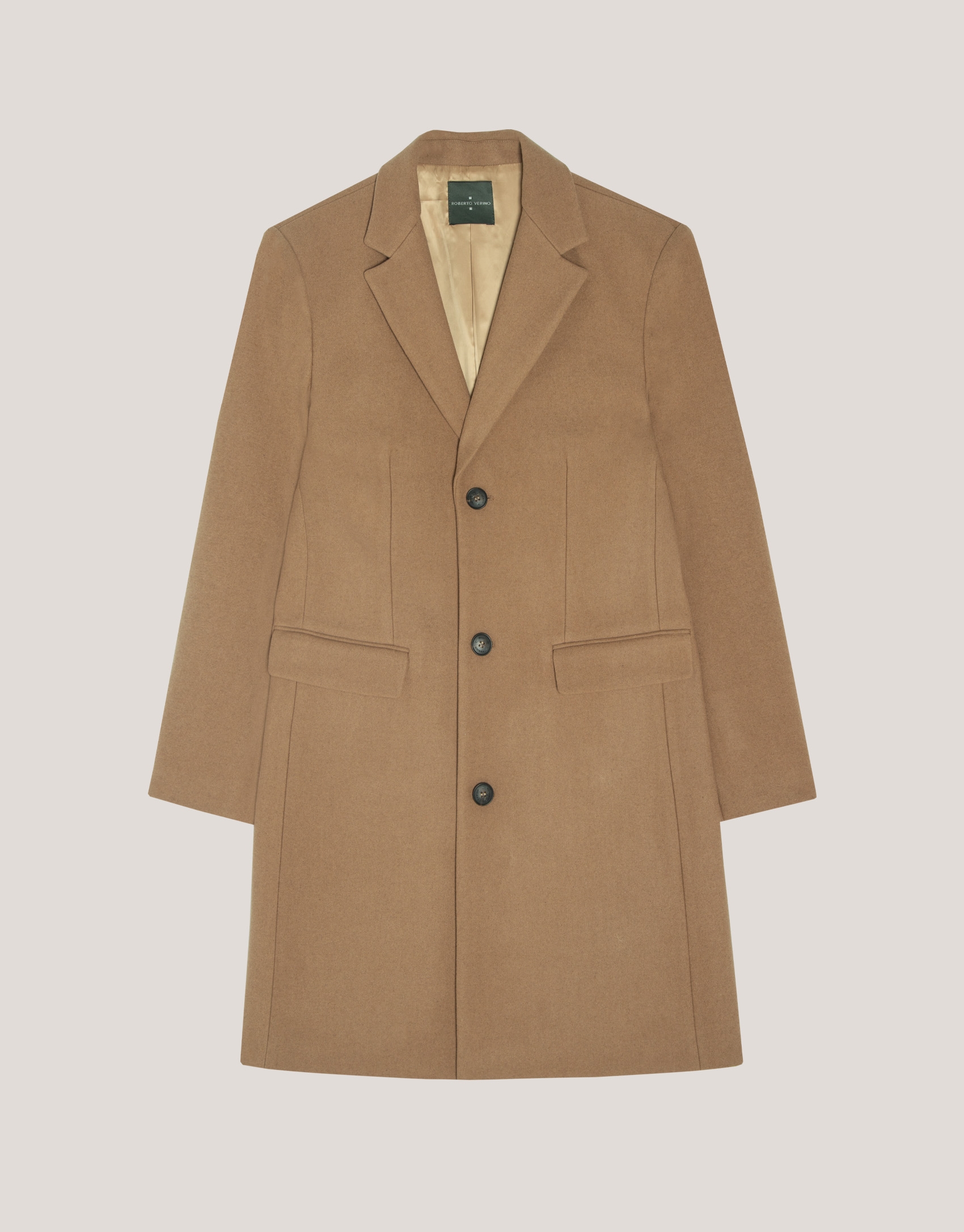 Camel wool cloth coat