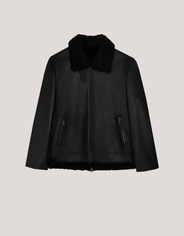 Black double-faced jacket